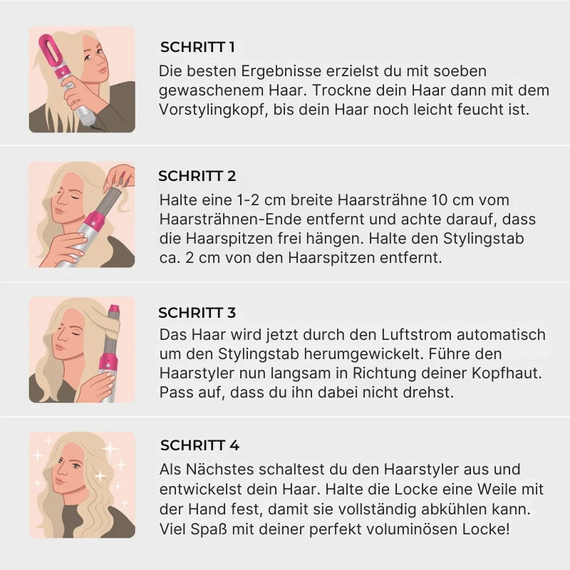 MultiPro 5in1 Hairstyler Set - Föhnen, Glätten & Locken mit einem Gerät