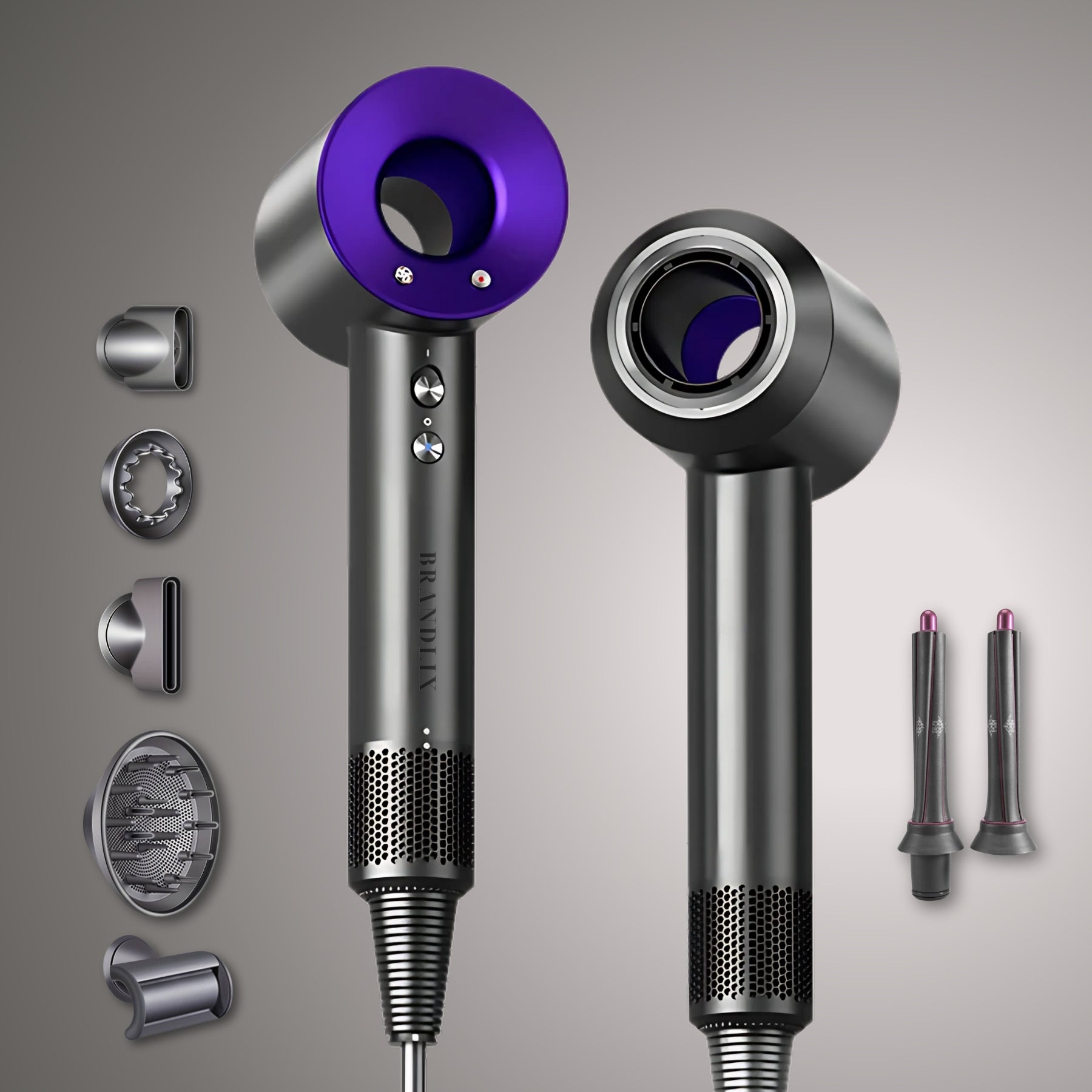 Elegance Pro -Premium Föhn Set, Lila, Locken,
dyson föhn alternative, 
föhn, 
lockenstab, 
dyson föhn, 
dyson lockenstab, 
dyson airwrap, 
dyson haarföhn,
5in1 hairstyler,
haarfön,
haartrockner,
dyson dupe,
dyson föhn set,
dyson supersonic nural,
airstyler von braun,
Akku föhn,
Dyson alternative,
warmluftbürste test stiftung warentest,
haarcurler,
föhn dyson,
rotierende haarbürste,
alternative zum dyson airwrap,
föhn set,
haarfön kaufen,
hair styler dyson